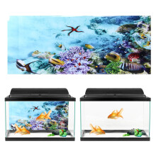 61x30cm Fish Tank Decoration - Waterproof PVC Sticker with Lifelike Landscape