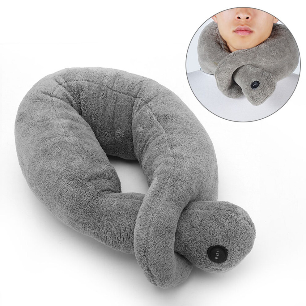 Contoured Vibrating Neck Pillow with Loop - Stress Relief & Massage