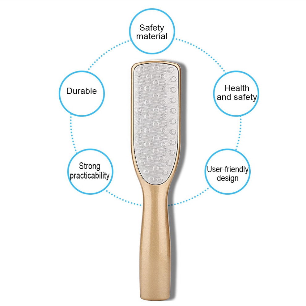 Champagne Gold Stainless Steel Dead Skin Foot File â Reusable Pedicure Tool