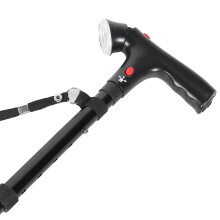 Multifunctional Elderly Aluminum Walking Stick with Light & Adjustable Height