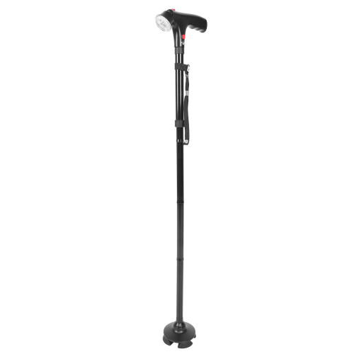 Multifunctional Elderly Aluminum Walking Stick with Light & Adjustable Height 1