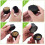 Processore di spezie portatile, macinatura uniforme e facile utilizzo, elegante design a 4 pezzi nero con coperchio magnetico resistente per una 2