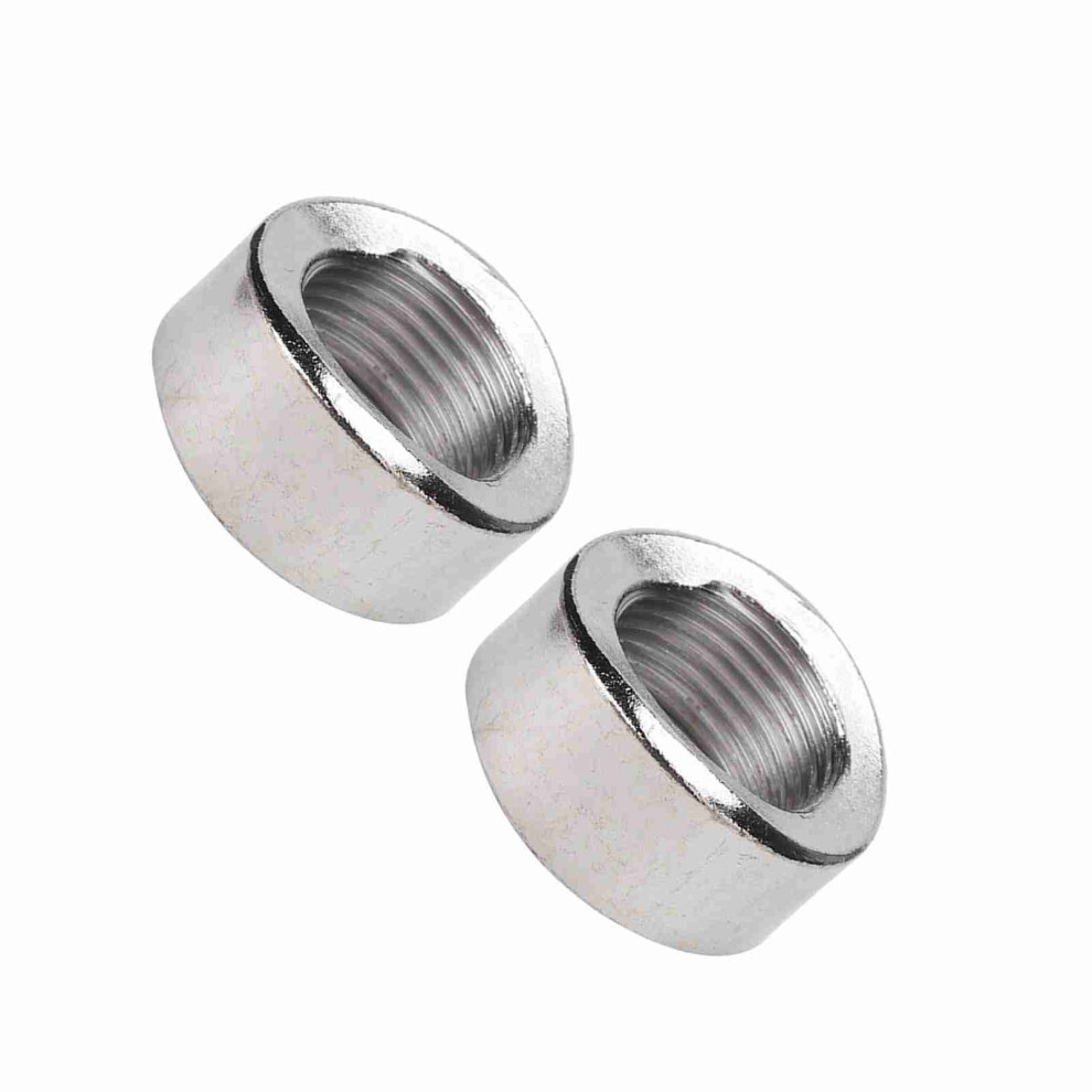 Automotive Oxygen Sensor Nut Bung 2Pcs Iron M18 X 1.5 Threaded Notched 9371363215433
