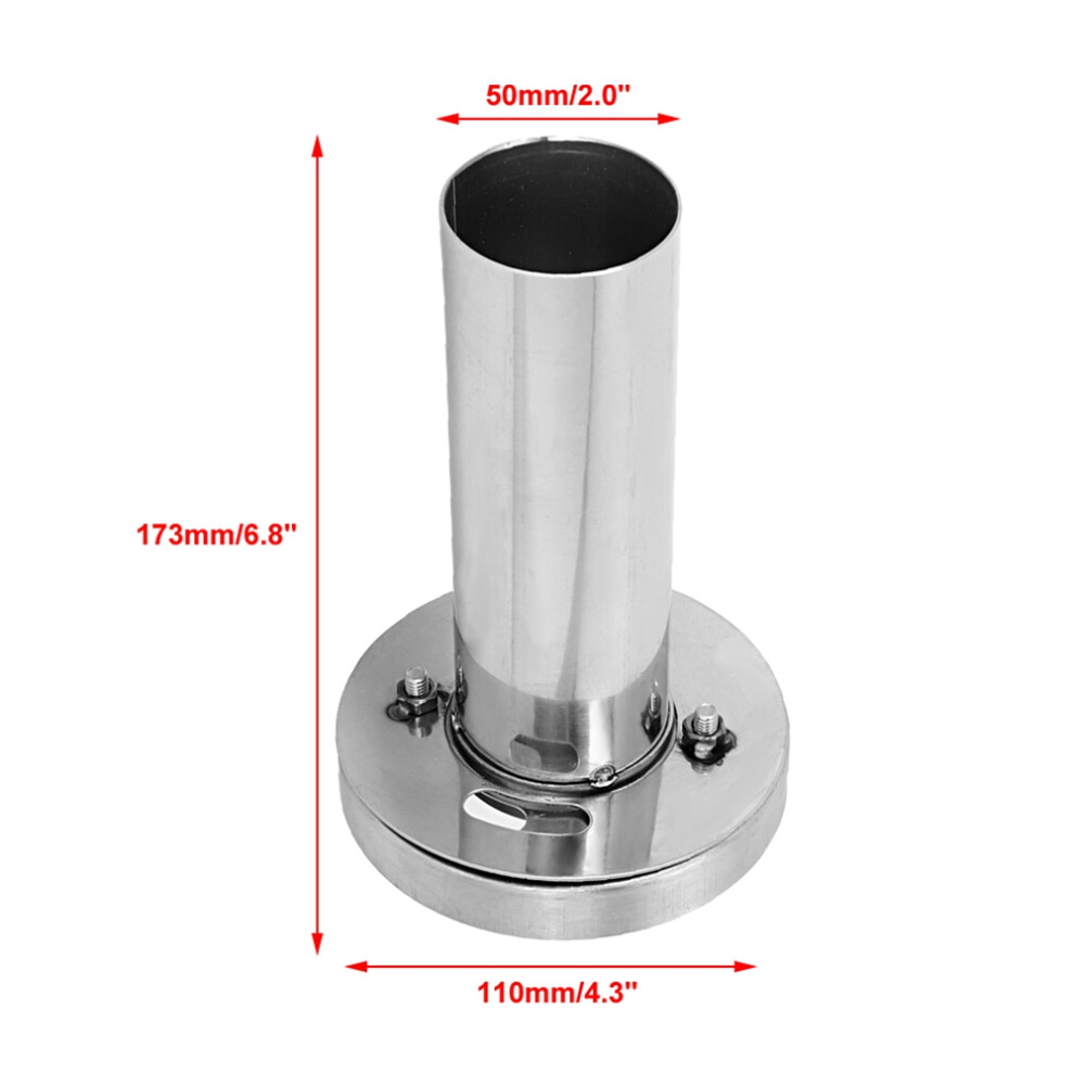 Universal 4.5In Car Exhaust Muffler Silencer - Round Head Adjustable 9301363212163