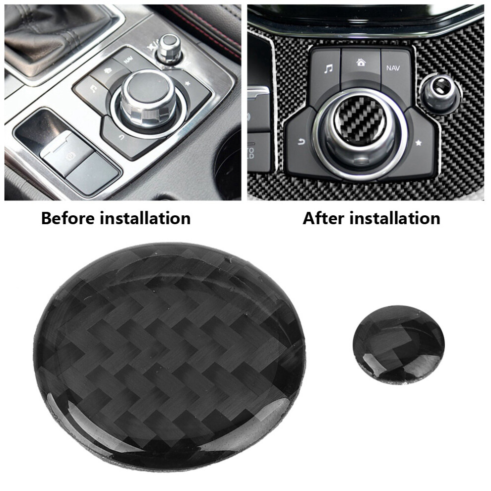 Carbon Fiber Volume Button Cover For Mazda Cx-5 Car Interior Styling 4901363215338