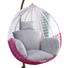 Thickened Hanging Swing Chair Cushion With Headrest And Armrests For Outdoor Garden Hammock Seat Pads Grey
