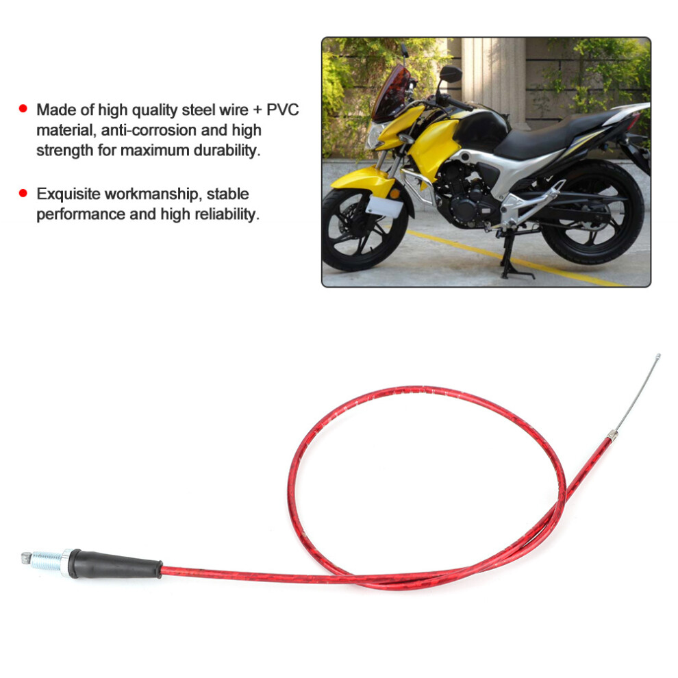 Gas Throttle Cable Wire Line 38.98Inch For Pit Dirt Bike Motocross Motorcycle Red 4111363213443