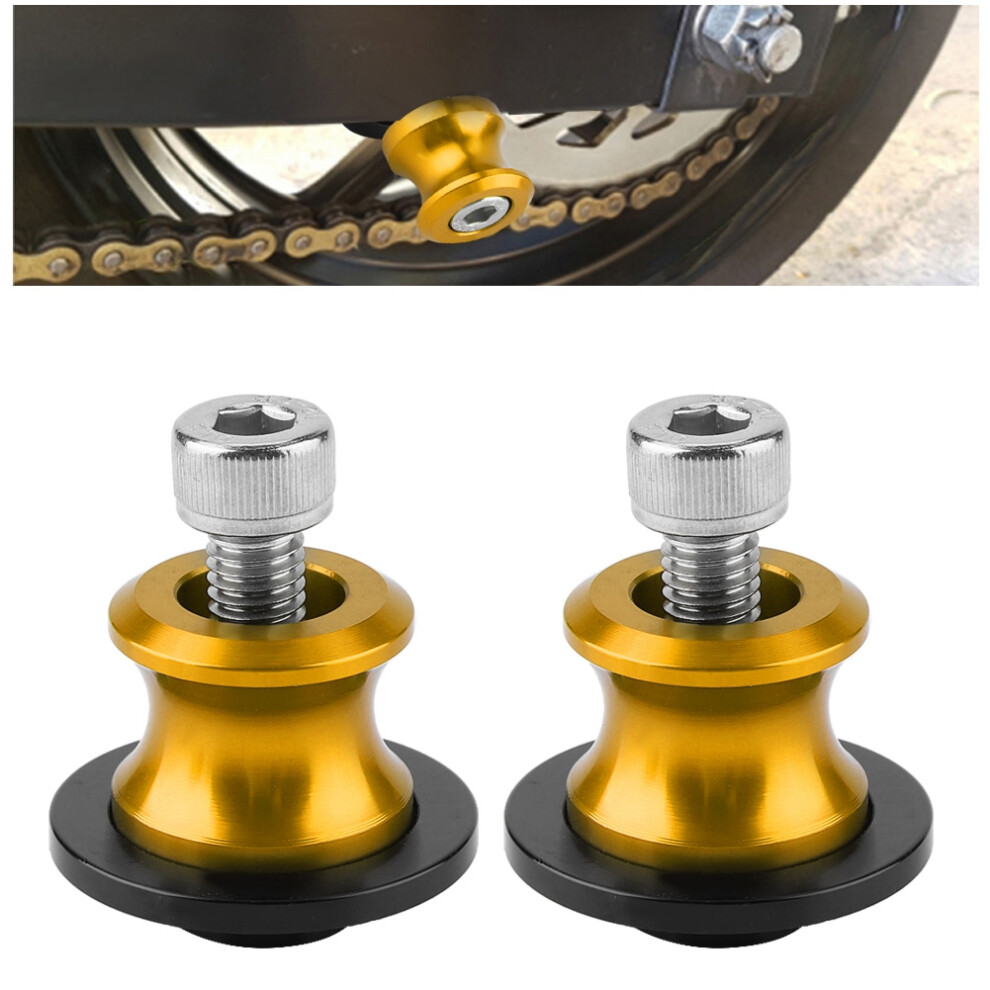 Motorcycle Cnc 8Mm Swingarm Spool Sliders 2Pcs Rear Stand Bobbins Gold 9451363218143