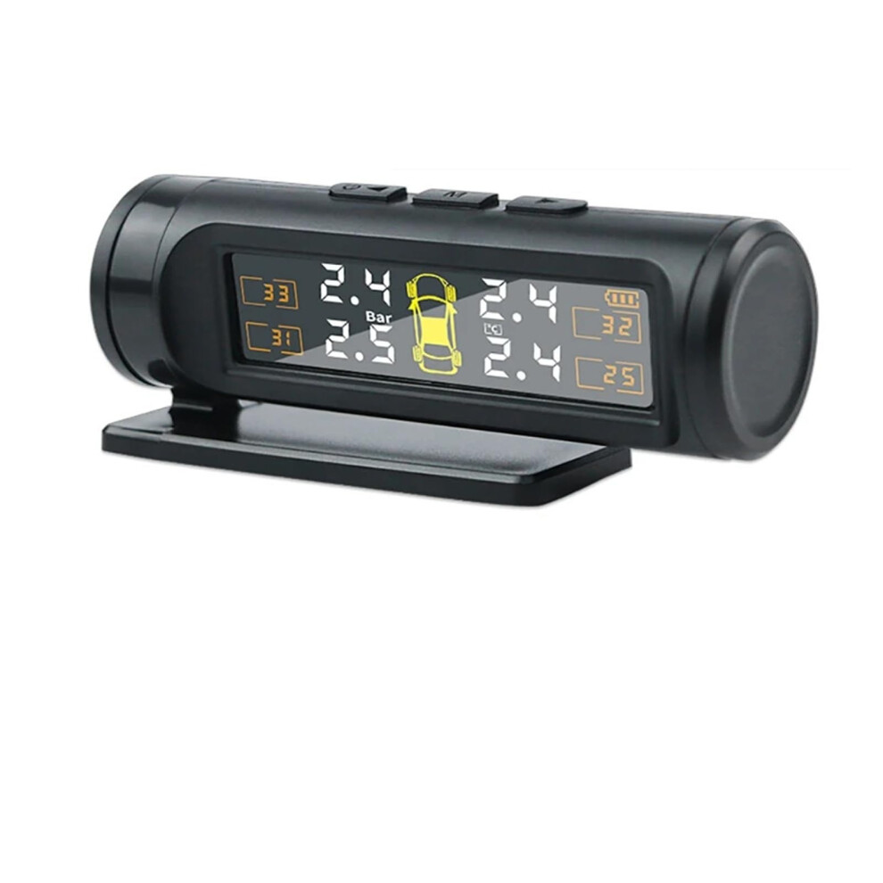 Tpms Wireless Tire Monitoring System With Intelligent Sensing, Electronic Clock Lcd Display, Safety Alarm, Builtin 9067246965990
