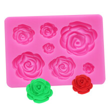 Collection de roses pour la décoration de gâteaux, moule en silicone multi-usage de haute qualité alimentaire, réutilisable et facile à