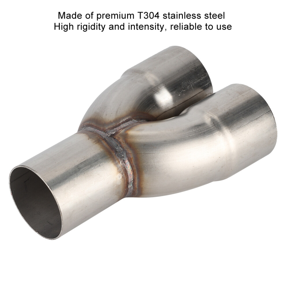 Universal Stainless Steel Exhaust Y Pipe Adapter 2.5In Od To Dual 2.5In Id 8481363217687