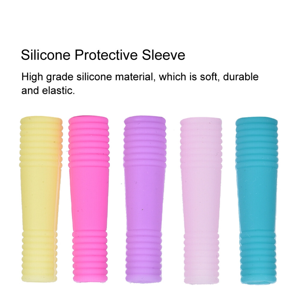 Manicure Silicone Sleeve Covers 10Pcs for Nail Cuticle & Dead Skin Scissors