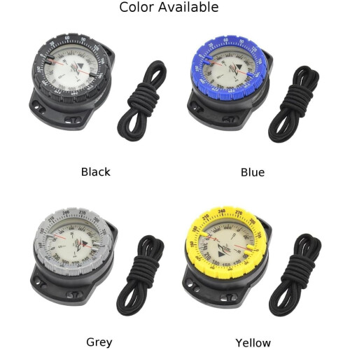 Wrist Mounted Waterproof For Compass Professional Divers, Easy Readability, 50m Depth, Black 2