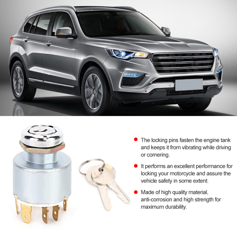Universal 12V Ignition Switch Lock 4 Position With Keys For Car Motorcycle Boat 6941363220084