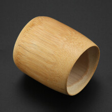Natural Pure Bamboo Tea Cup Round Mouth M, Eco-Friendly, Lightweight