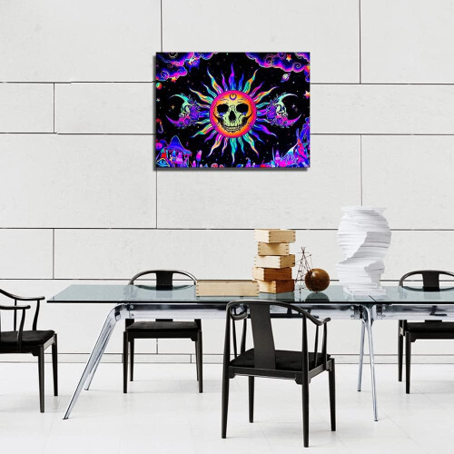 Poignée Diamant 5D Peinture Diamant Crâne 30x40 cm 2