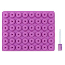Cute Dessert Maker: Mini Donut Silicone Mold, Nonstick Food Grade, Reusable Kitchen Tool, Temperature Resistant, Easy Release Dessert, Multi-Purpose M