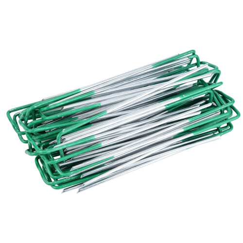100pcs Metal Galvanized U Pins Staples for Artificial Turf & Netting