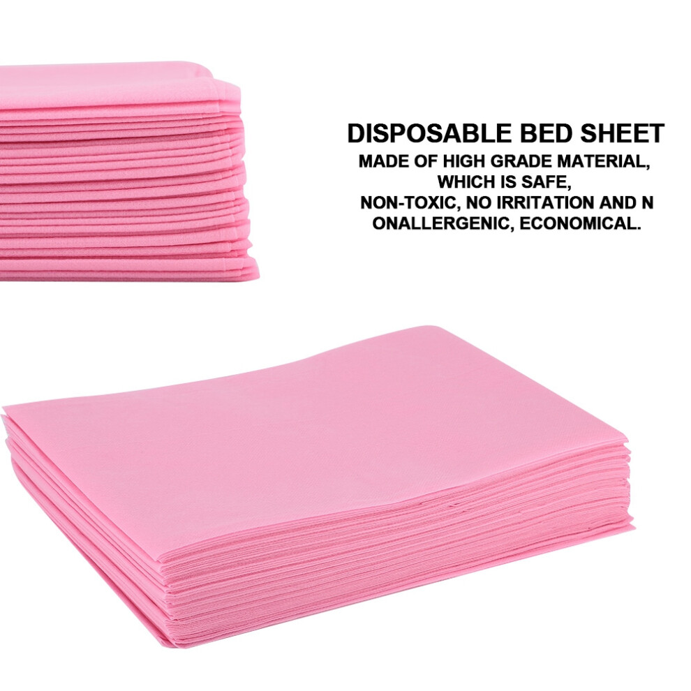 Pink Oilproof Disposable Bed Sheet For Massage Bed Waterproof Cover 70X180cm
