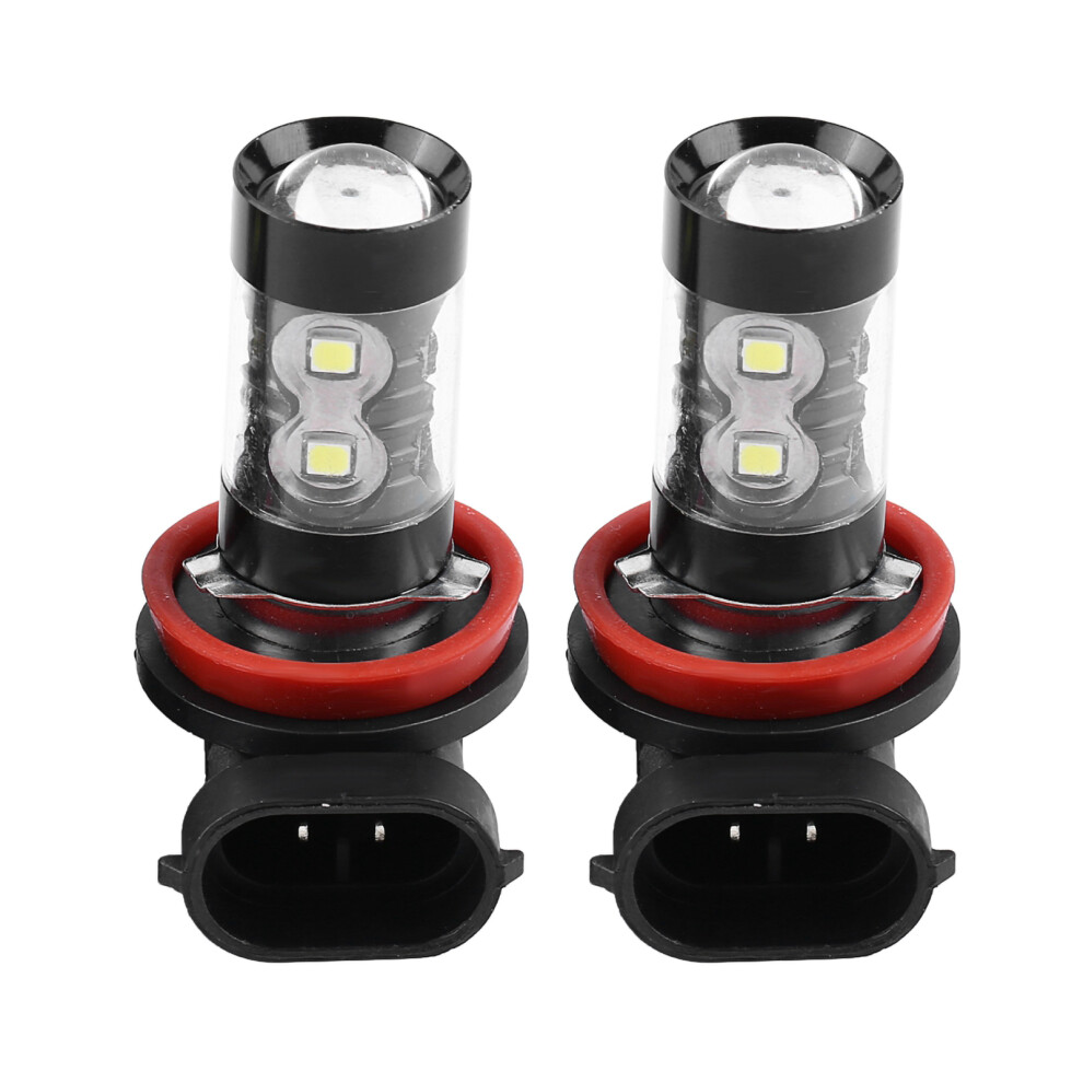2 Pcs H8 H11 12V-24V 50W Led Fog Bulbs 6000K Light/White 4141363226242