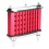 Rotes Aluminium-Motorölkühler-Set 125cc-150cc 8