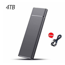 (Schwarz, 4 TB) Schnelle, tragbare externe SSD-Festplatte mit 2 TB, 4 TB oder 16 TB und USB 3.1-Schnittstelle