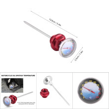 Red Aluminum 125cc Motorcycle Oil Dipstick for Motocross & Dirt Bikes