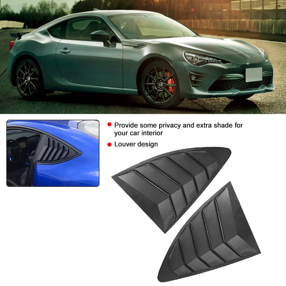 2Pcs Rear Window Louvers Spoiler Panel For Toyota 86 Gt86 2013-2019, Matte Black 8441363230284