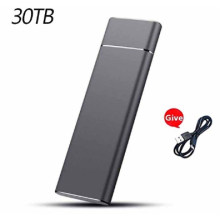 (Schwarz, 30 TB) Schnelle, tragbare externe SSD-Festplatte mit 2 TB, 4 TB oder 16 TB und USB 3.1-Schnittstelle