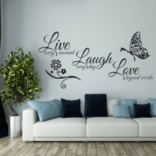 Stylish Adhesive Quote Wall Decal for Bedroom and Living Room Decor