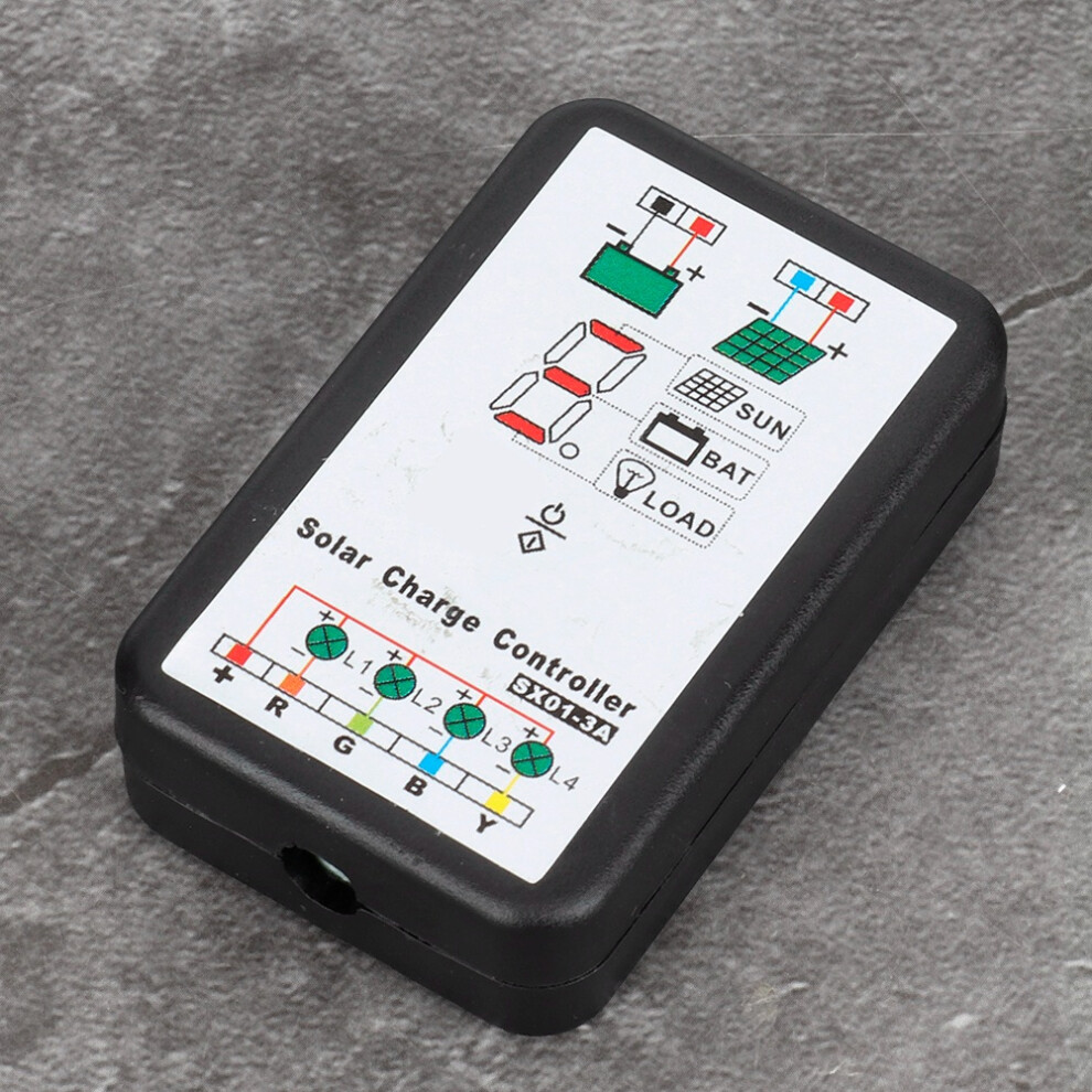 6V/12V Pwm Solar Charge Controller For Lithium & Nimh Batteries, Abs, 1 Pack 9391363234470
