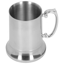 Tazza a doppio strato in acciaio inox con isolamento termico, ampia impugnatura per una presa comoda, aspetto unico, ecologica.