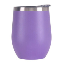 Tragbares Weinglas für unterwegs, Edelstahlbecher mit Vakuumisolierung, BPA-freier Deckel, doppelwandige Isolierung, 360 ml (12 oz)