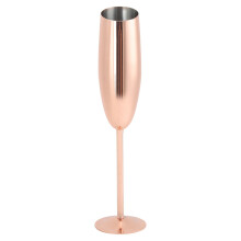 Champagnergläser in Roségold, unzerbrechlich und elegant im Design mit langem Stiel, hochwertiges Material sorgt für Wärmeisolierung und einfache