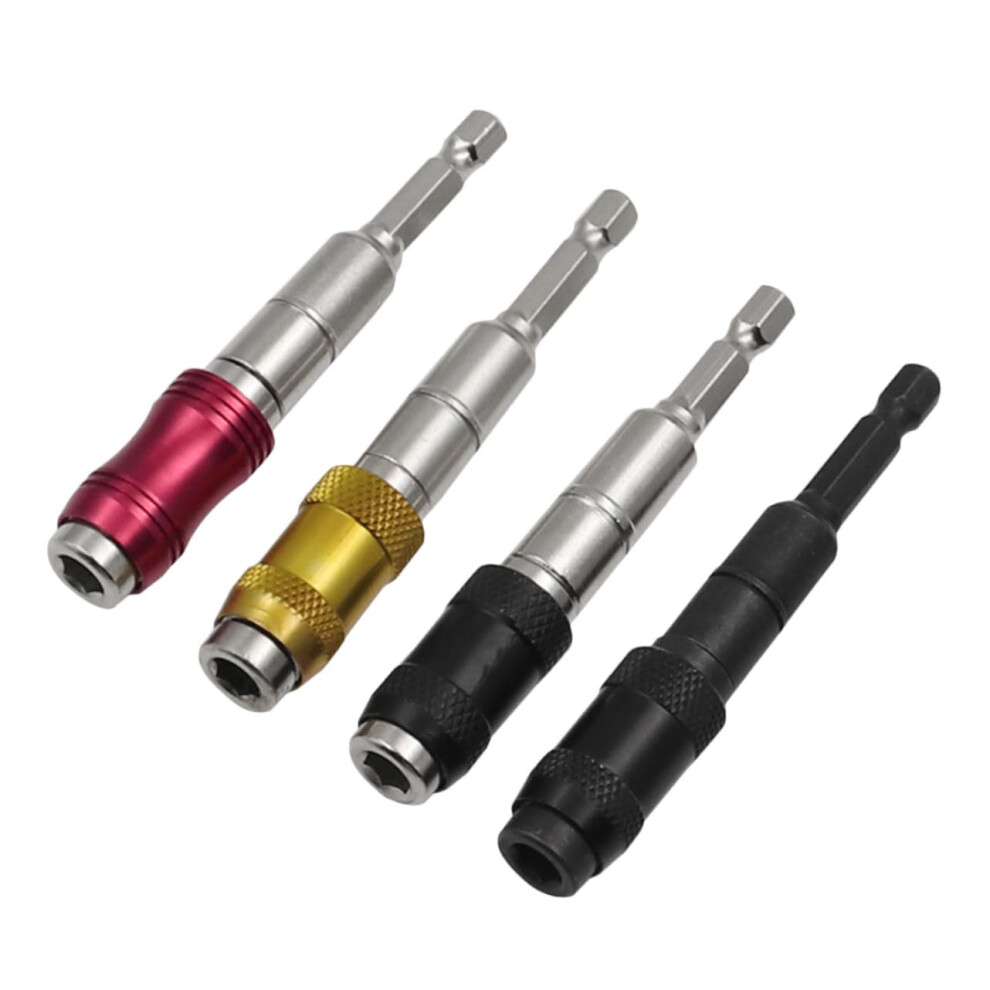 4Pcs Magnetic Bit Holders Flexible Bit Extensions Quickrelease Hex Shank Adapter Pivoting Lock Collar Impact Drivers 9067246969189