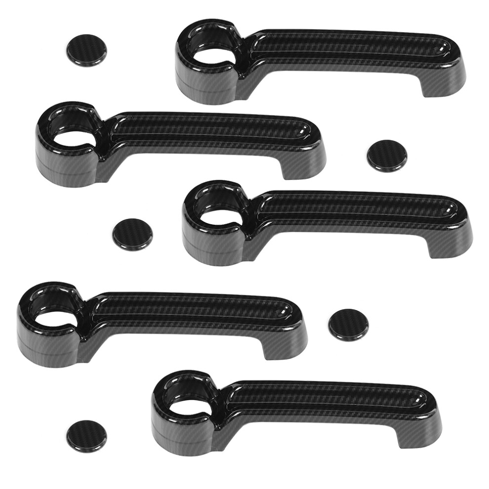 10Pcs Carbon Fiber Style Door Handle Cover Fits Jeep Wrangler Jk 07-17 4621363236248