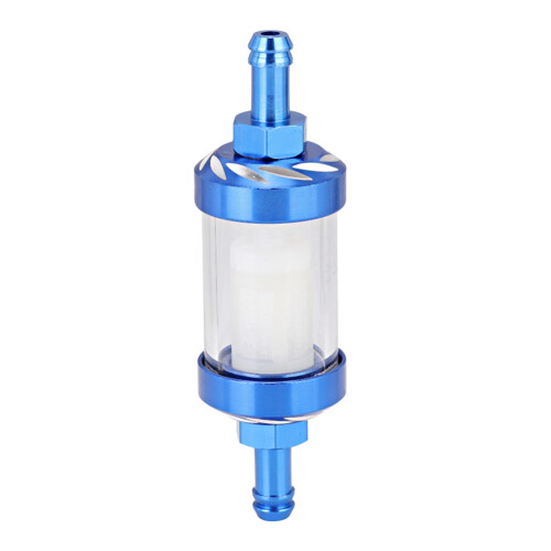 Universal 8mm Aluminiumlegierung Ölfilter blaues Auto 1