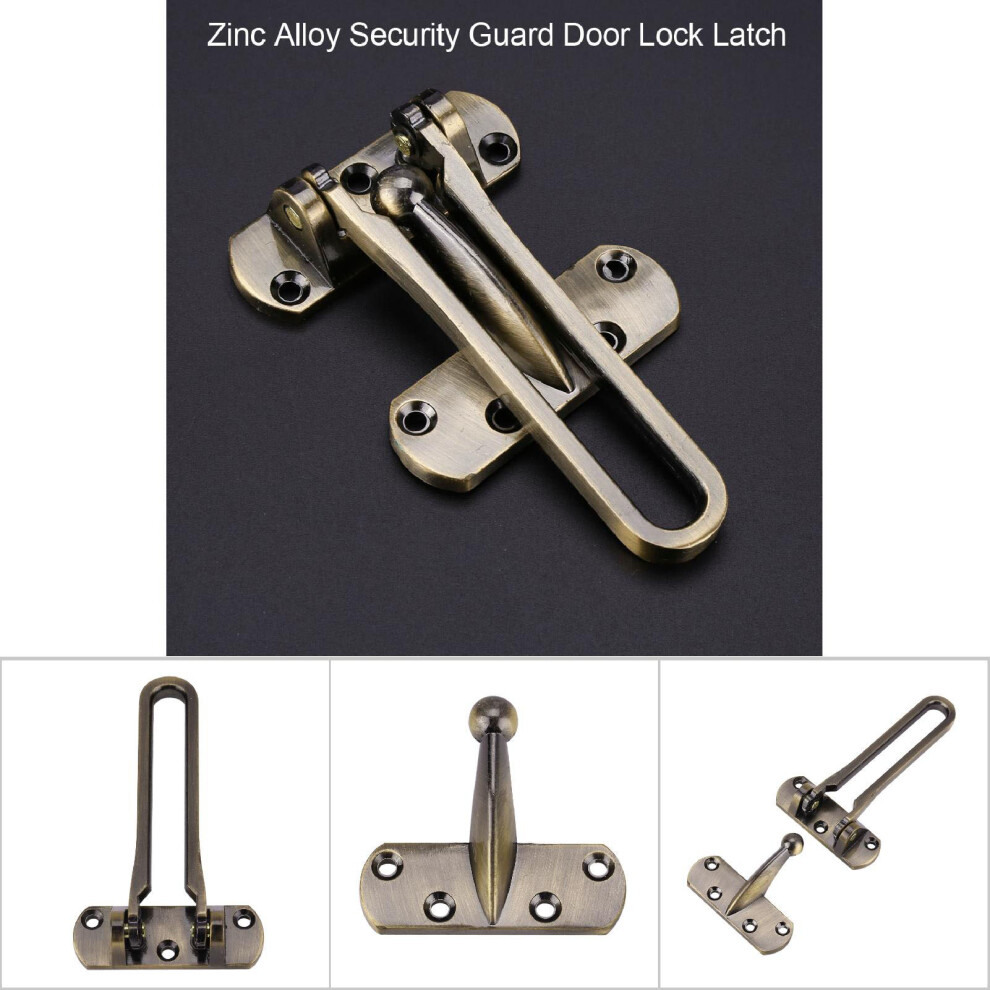 Heavy Duty Zinc Alloy Safety Lock Latch For Home & Hotel Bronze 8491363237707