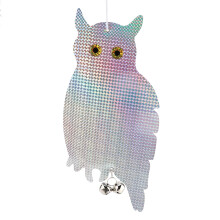 Reflective Owl Bird Repellent Sound & Light Deterrent 2Pcs Set