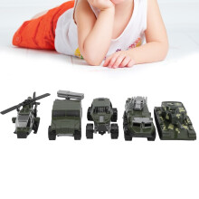 5Pcs Alloy Tank Car Models Set Pull Back Toys for Kids, 8cm