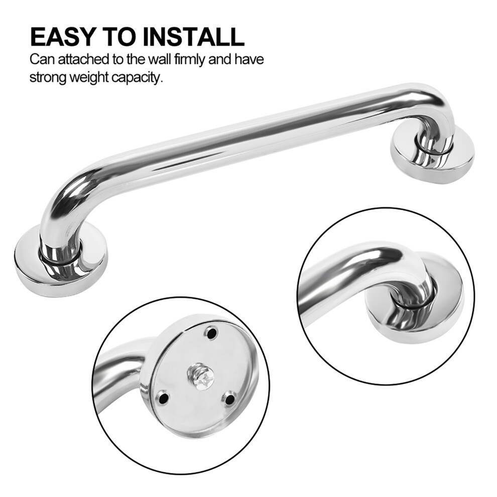 Durable 30cm Stainless Steel Bathroom Shower Grab Rail Safety Bar