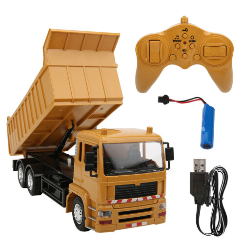 Durable RC Dump Truck 1:24 Scale with Remote Control and LED Lights 1