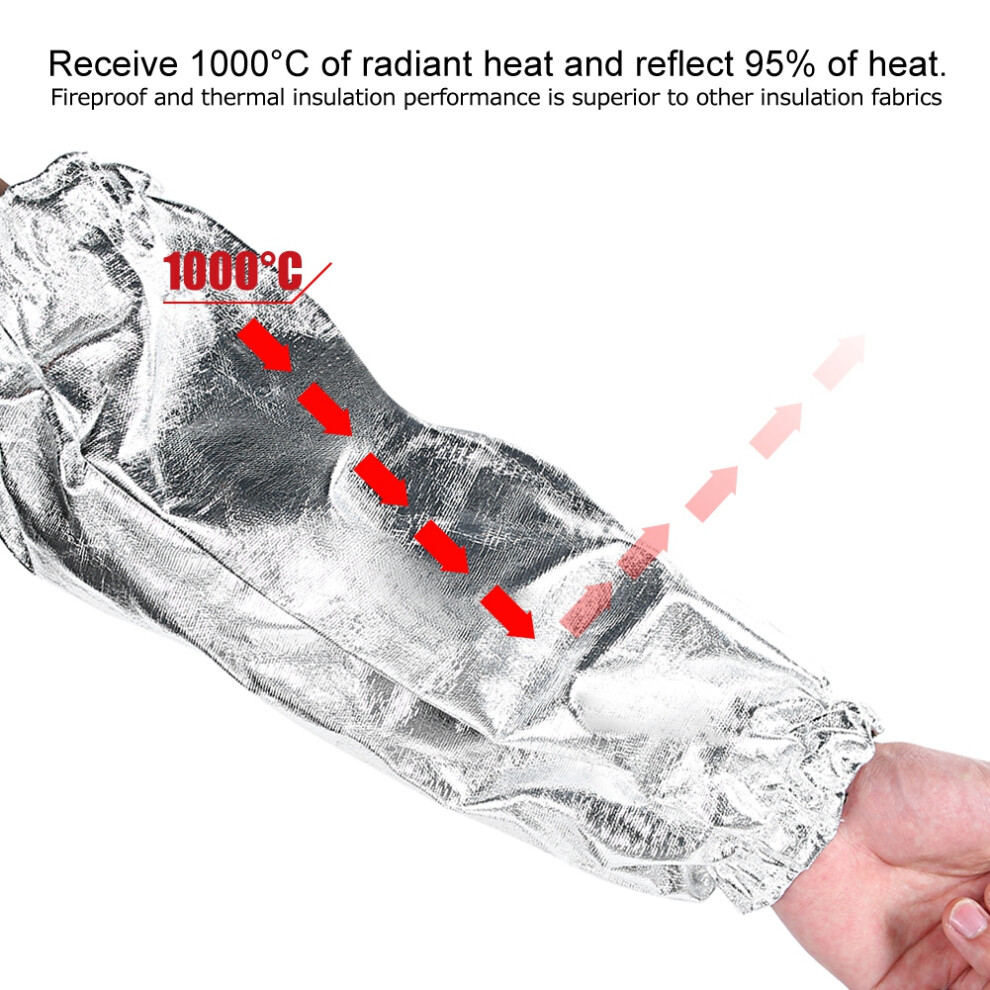 Fireproof Aluminum Foil Oversleeve Gloves For High Temp Protection 1000F 4681363242854