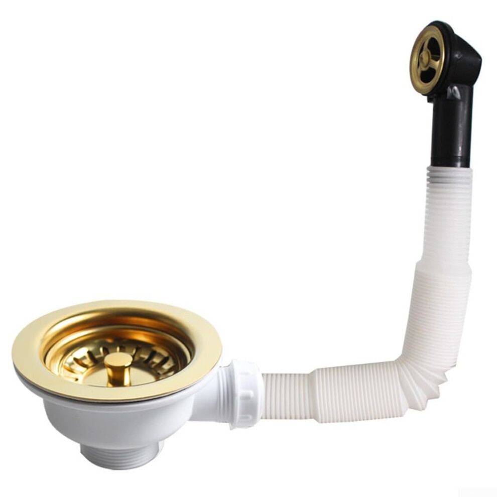 Anticlog Style Featherweight And Simple T Goldplated Stainless Steel Sink Drain Strainer 8695 Openings Overflow 9067246970734