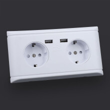 EU-Stecker-Wandsteckdose 16 A 250 V Weiß 16x8,5x5 cm