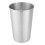 500ml Edelstahlbecher silbern 6cm Boden 6