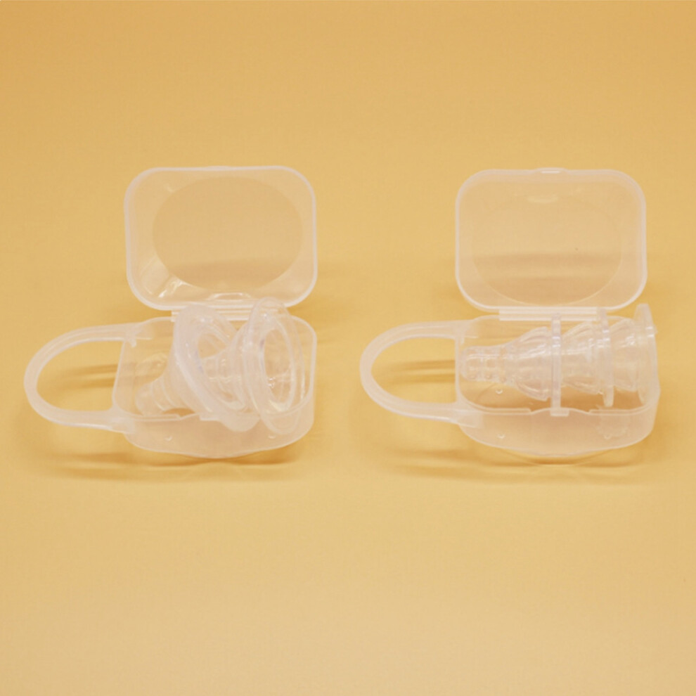 Baby Infant Transparent PP Pacifier Case Waterproof Dustproof Storage Box 2pcs