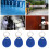 High-Quality 100 Pcs Blue RFID Keychains for Secure Access Control 5