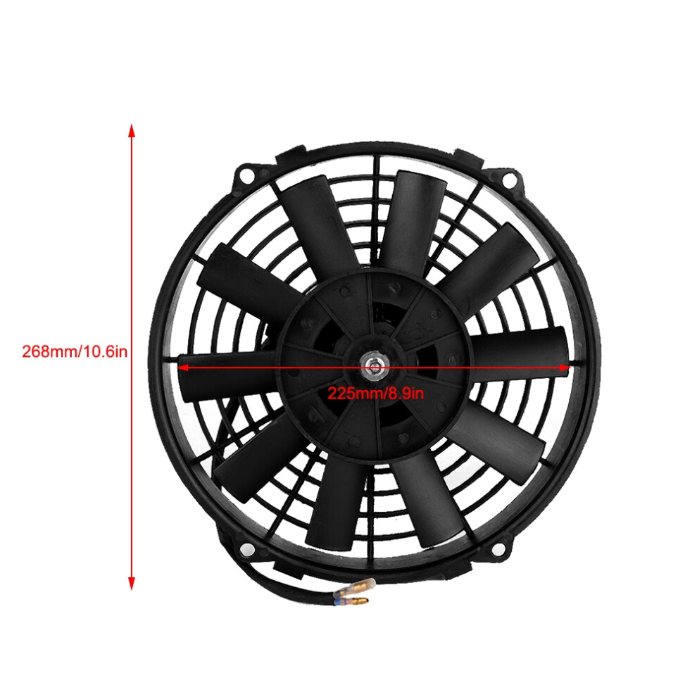 12V 80W Car Condenser Fan 9-Inch Universal Electric Cooling For Auto Ac System 3441363248512