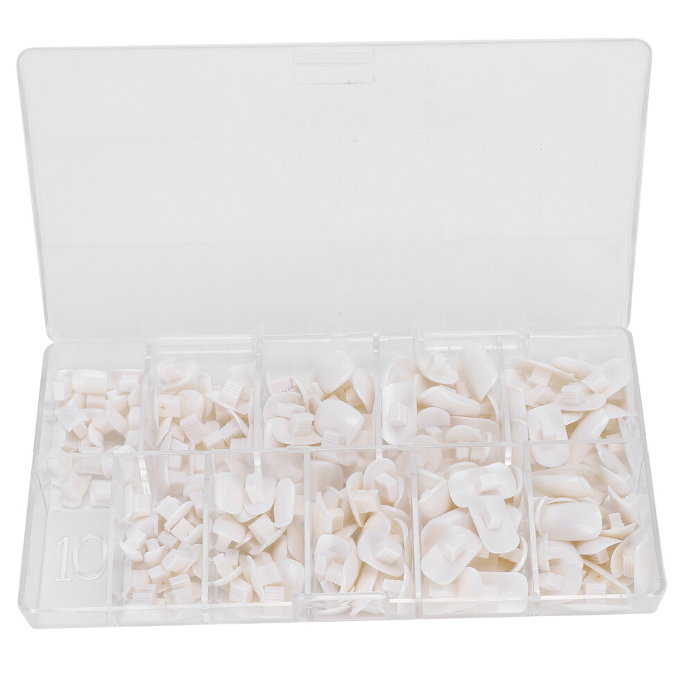 White Diy Fake Nail Tips 200Pcs Practice Practice Hand Manicure Practice Tool